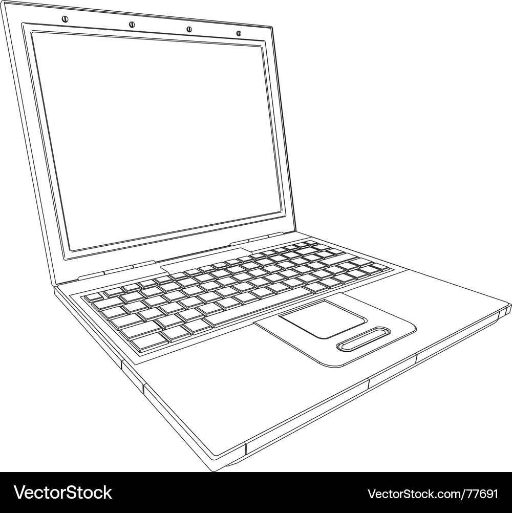 Digital Notebook Sketch Vector Image
