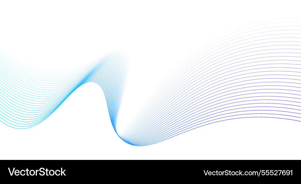 Gradient wave pattern on white Gradient wave pattern on white vector image