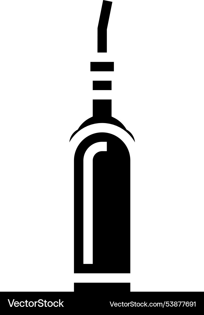 Oil bottle glass package glyph icon Oil bottle glass package glyph icon vector image