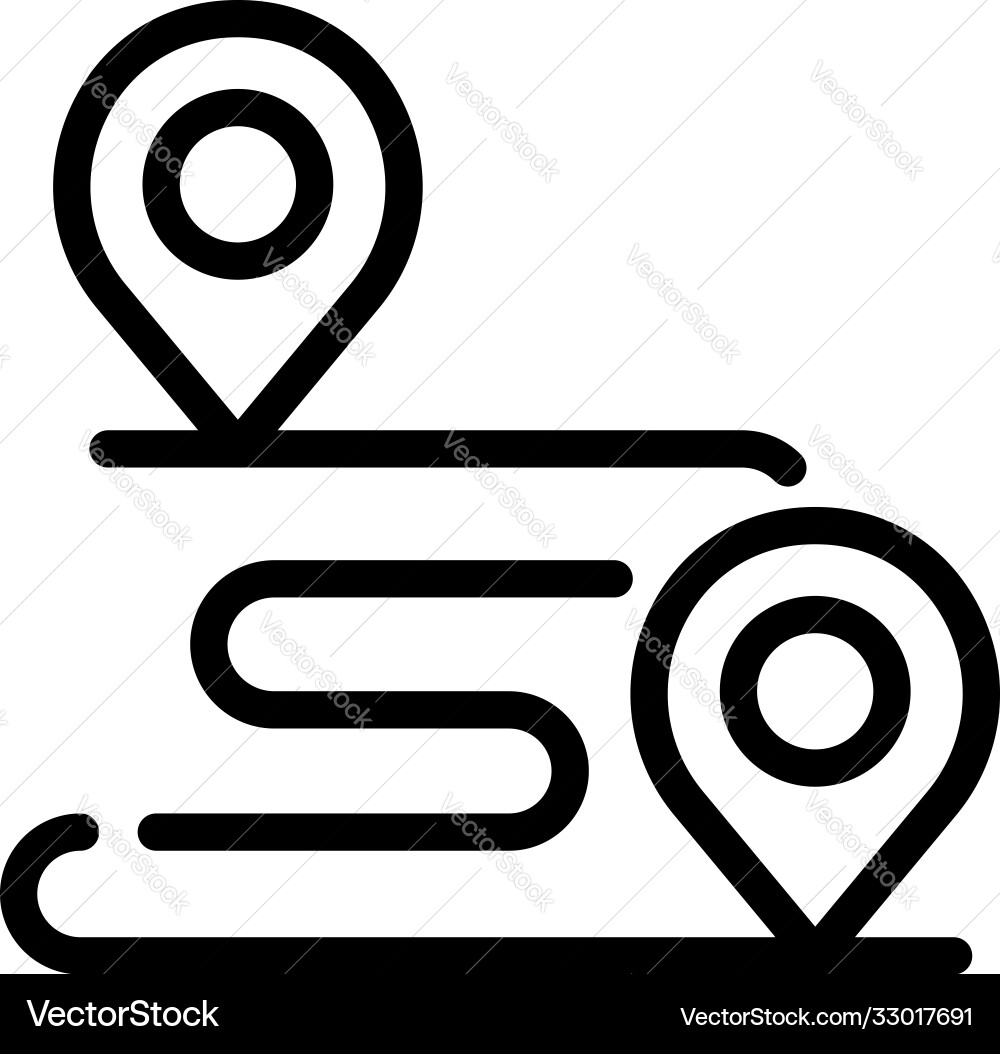 Running map icon outline style Running map icon outline style vector image