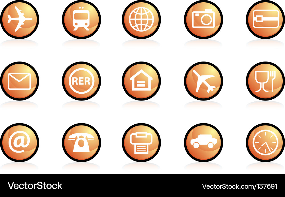 Travel Icon Collection Vector Image