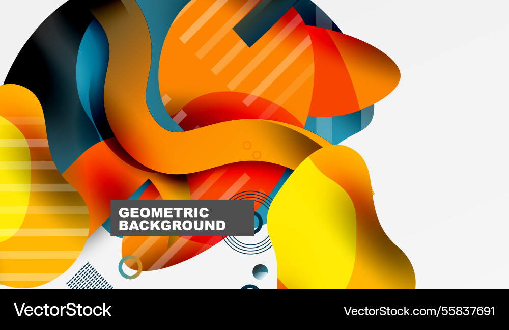 Vibrant abstract background overlapping shapes Vibrant abstract background overlapping shapes Vector Image