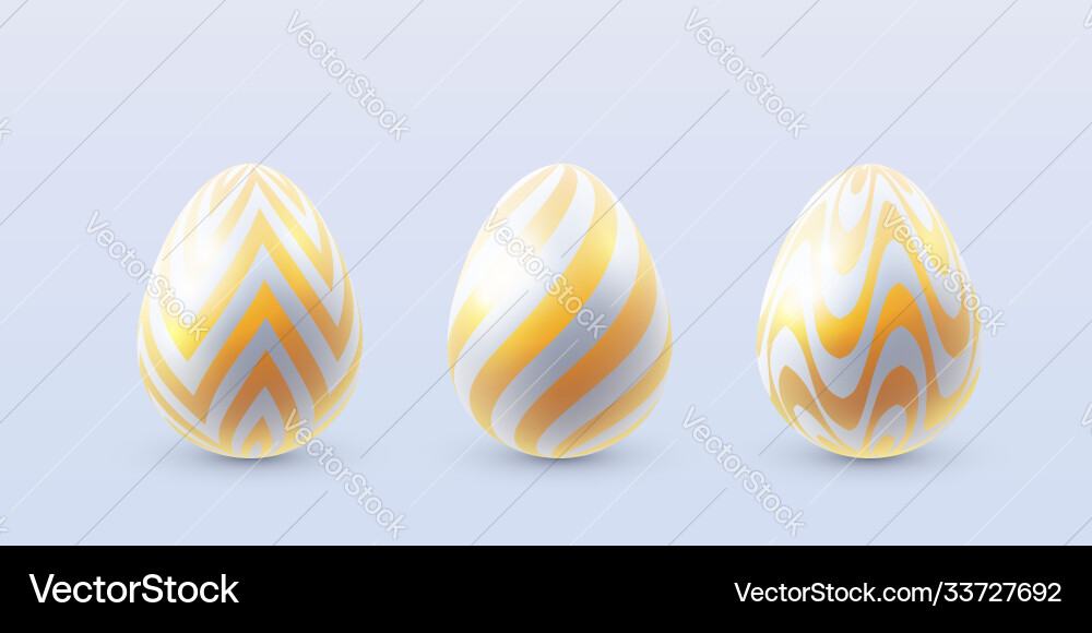 3d easter eggs Royalty Free Vector Image - VectorStock