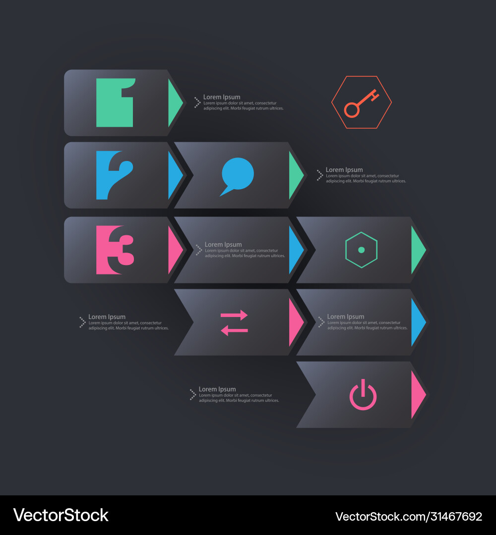 Abstract Data Dashboard Template Vector Image