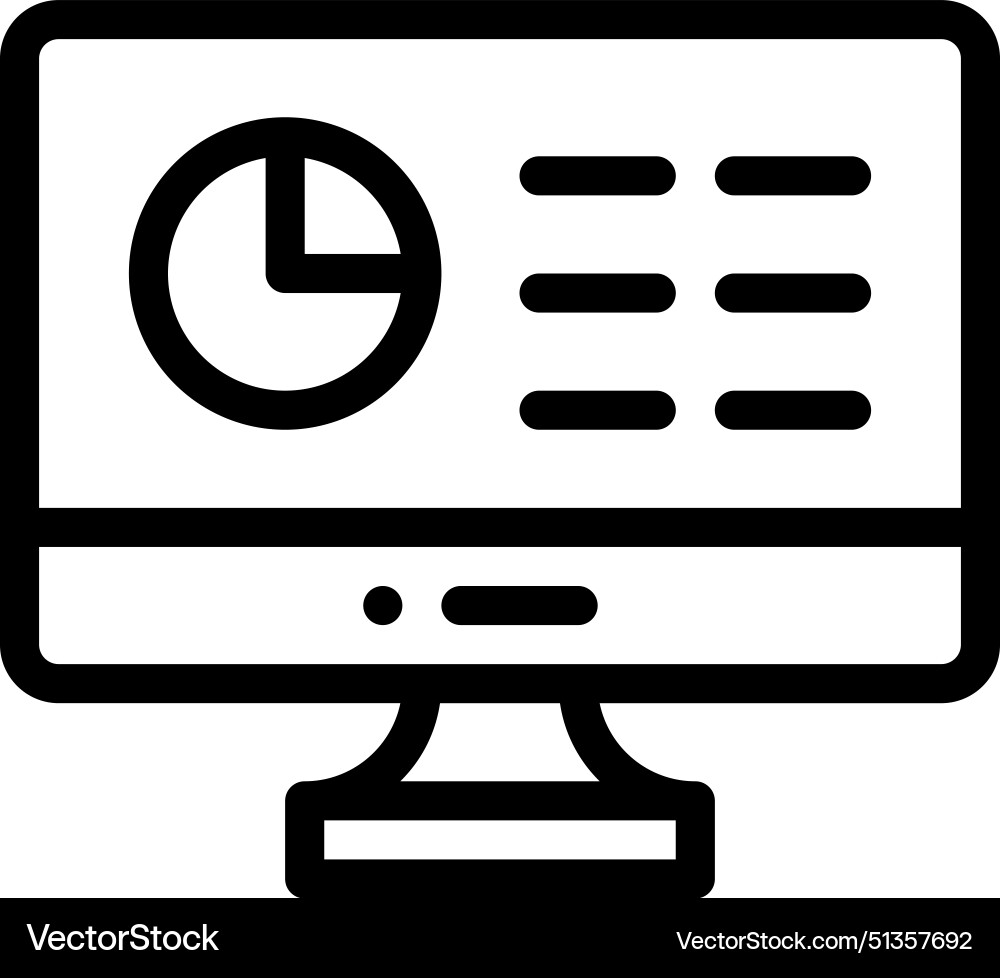 Analytics icon thin linear style design isolated Analytics icon thin linear style design isolated vector image
