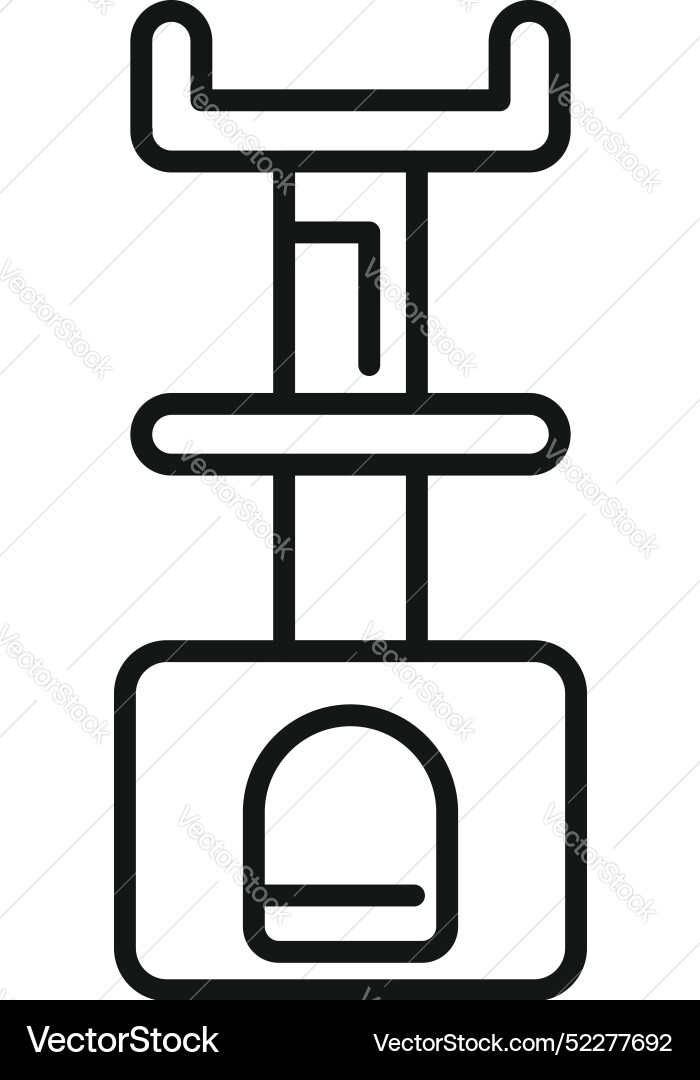Cat tree with scratching post providing endless Vector Image