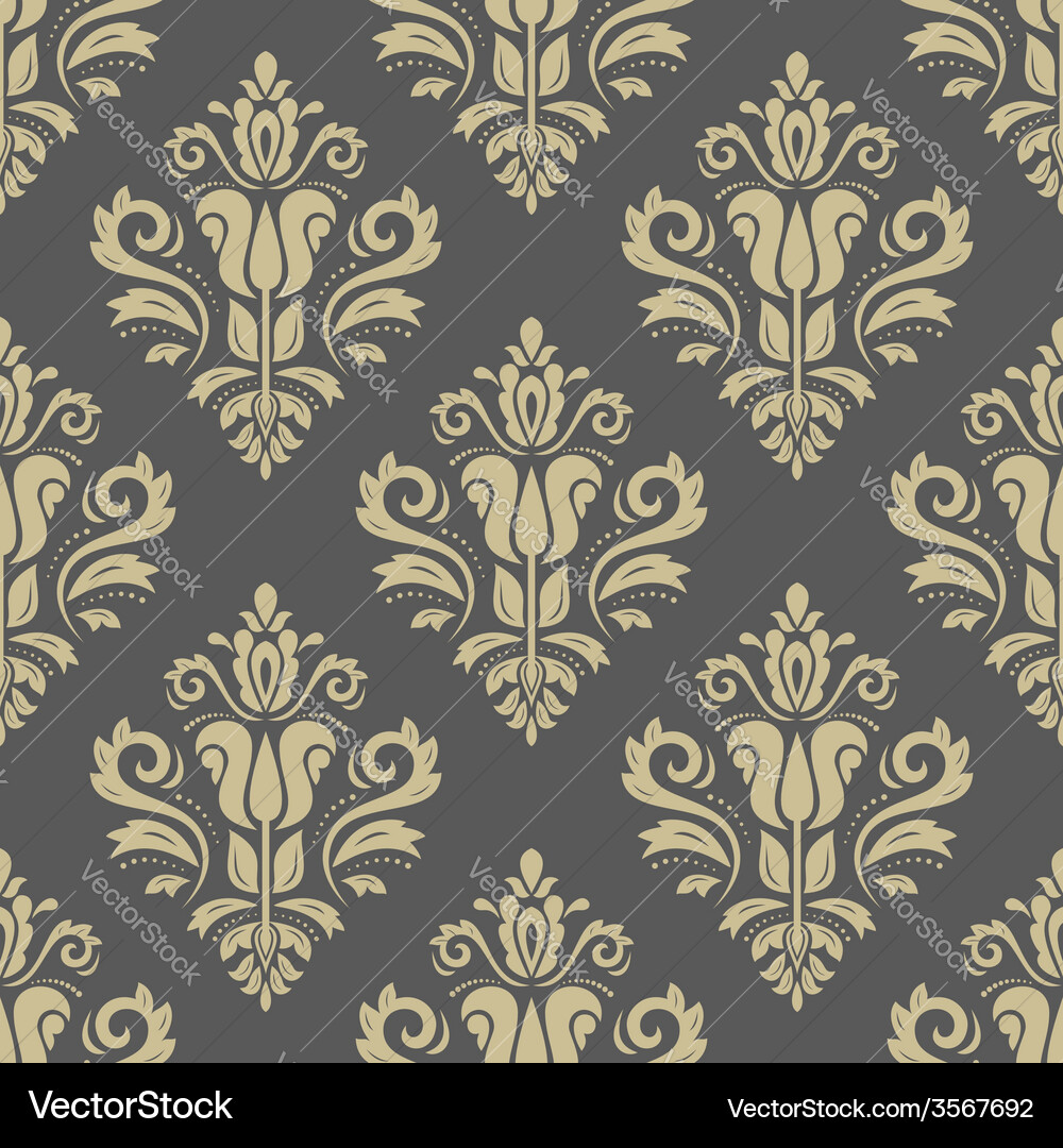 Damask seamless pattern orient background Vector Image