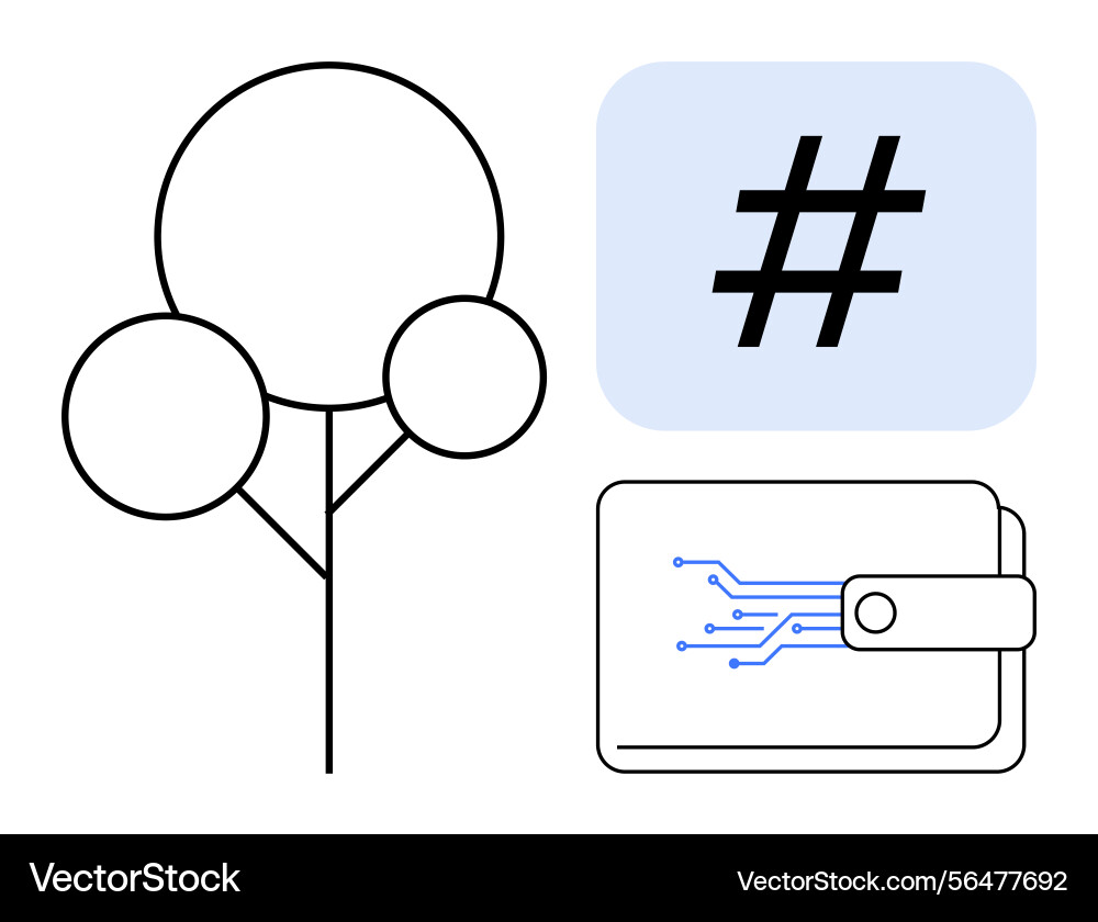 Digital wallet integration with blockchain Digital wallet integration with blockchain vector image