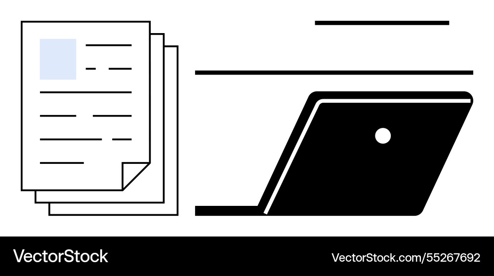 Digital workspace document management and virtual Digital workspace document management and virtual Vector Image
