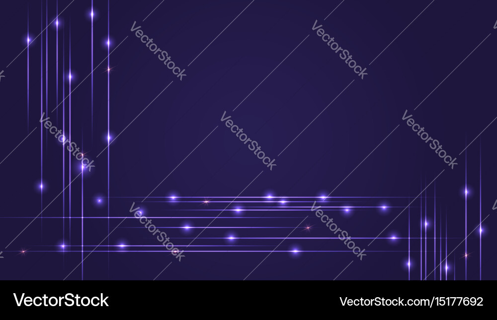 Hi-tech background with glowing string luminous vector image
