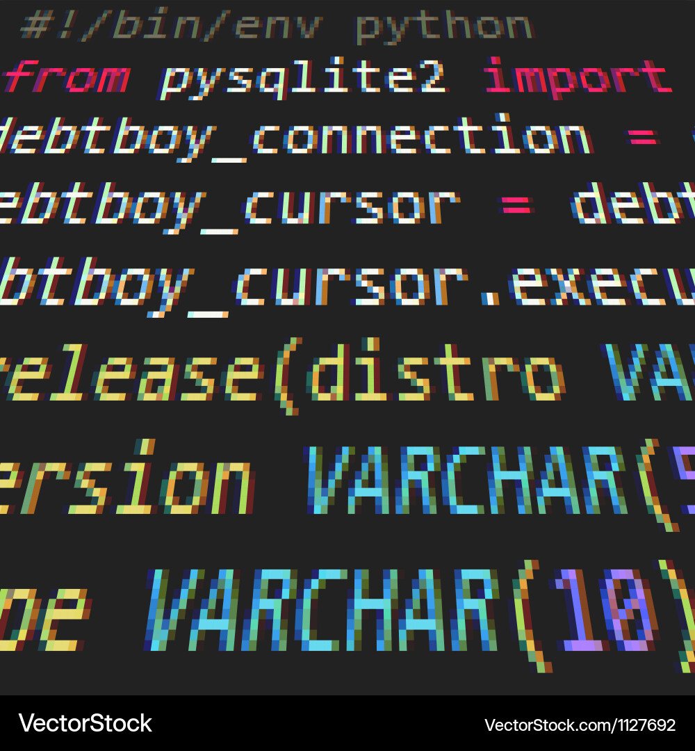 Pyton code vector image