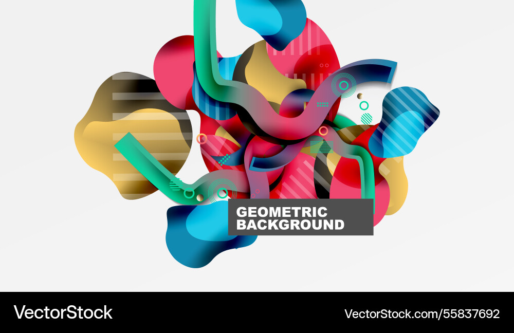 Vibrant abstract background overlapping shapes Vibrant abstract background overlapping shapes vector image