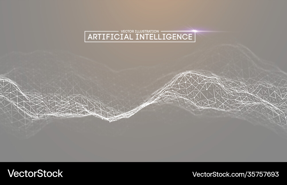 Abstract AI Network Background Vector Image