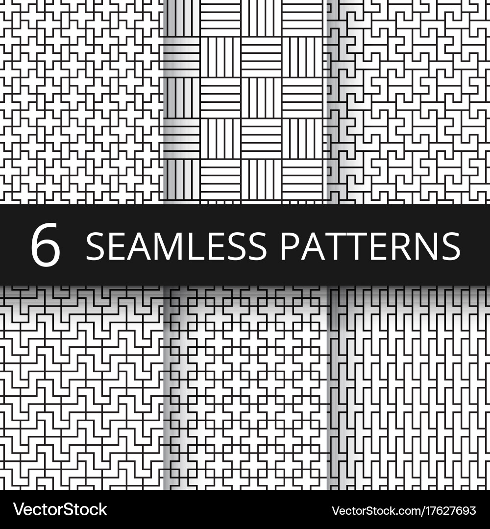 Geometric Pattern Set - Modern Repeat vector image