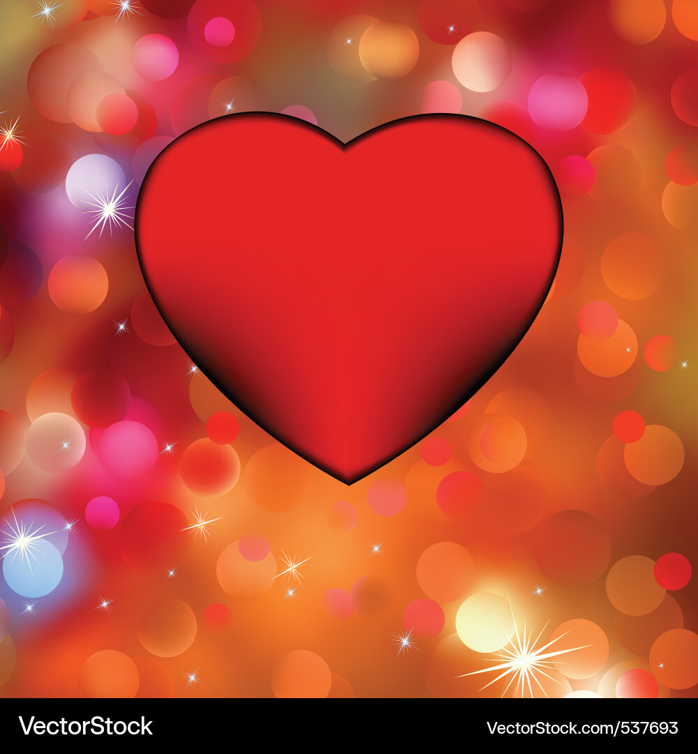 Heart Bokeh Frame vector image