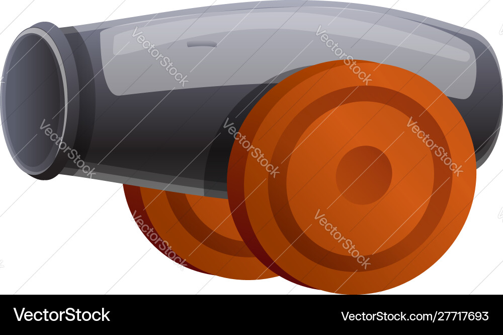 Piratenschiff Kanone Symbol Cartoon Stil Piratenschiff Kanone Symbol Cartoon Stil vektorbild