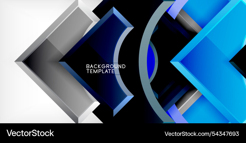 Square arrow shapes with round elements Vector Image