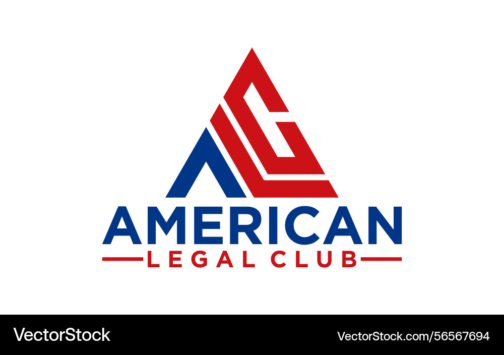 Abstract initial alc triangle logo design Abstract initial alc triangle logo design vector image