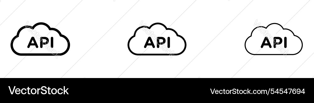 API Connection Icon vector image