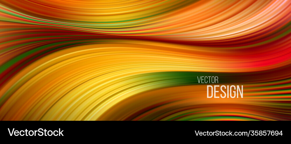 Full color flow wave trendy background Full color flow wave trendy background vector image