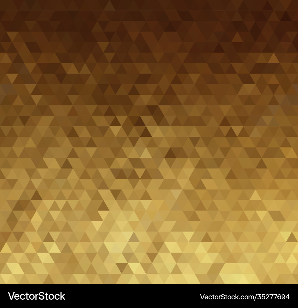 Golden Triangle Pattern Background Vector Image