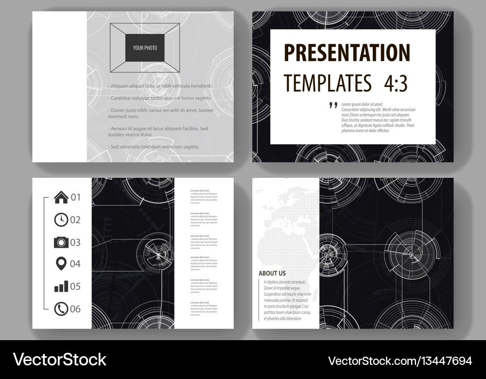 Set of business templates for presentation slides Set of business templates for presentation slides vector image