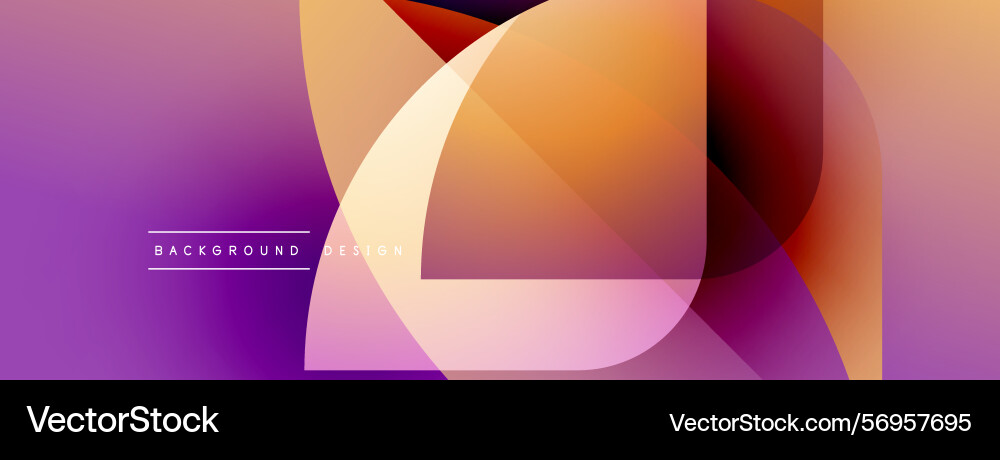 Abstract geometric shapes overlap creating vector image