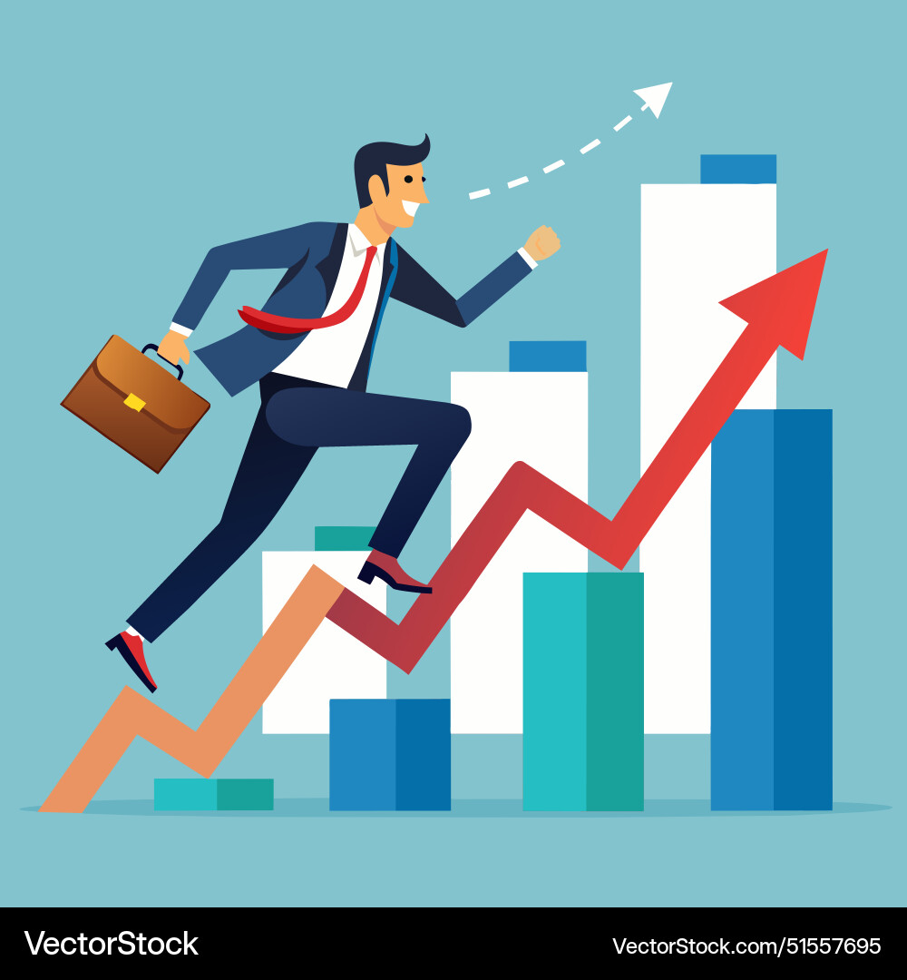 Business growth challenge to success career Business growth challenge to success career vector image