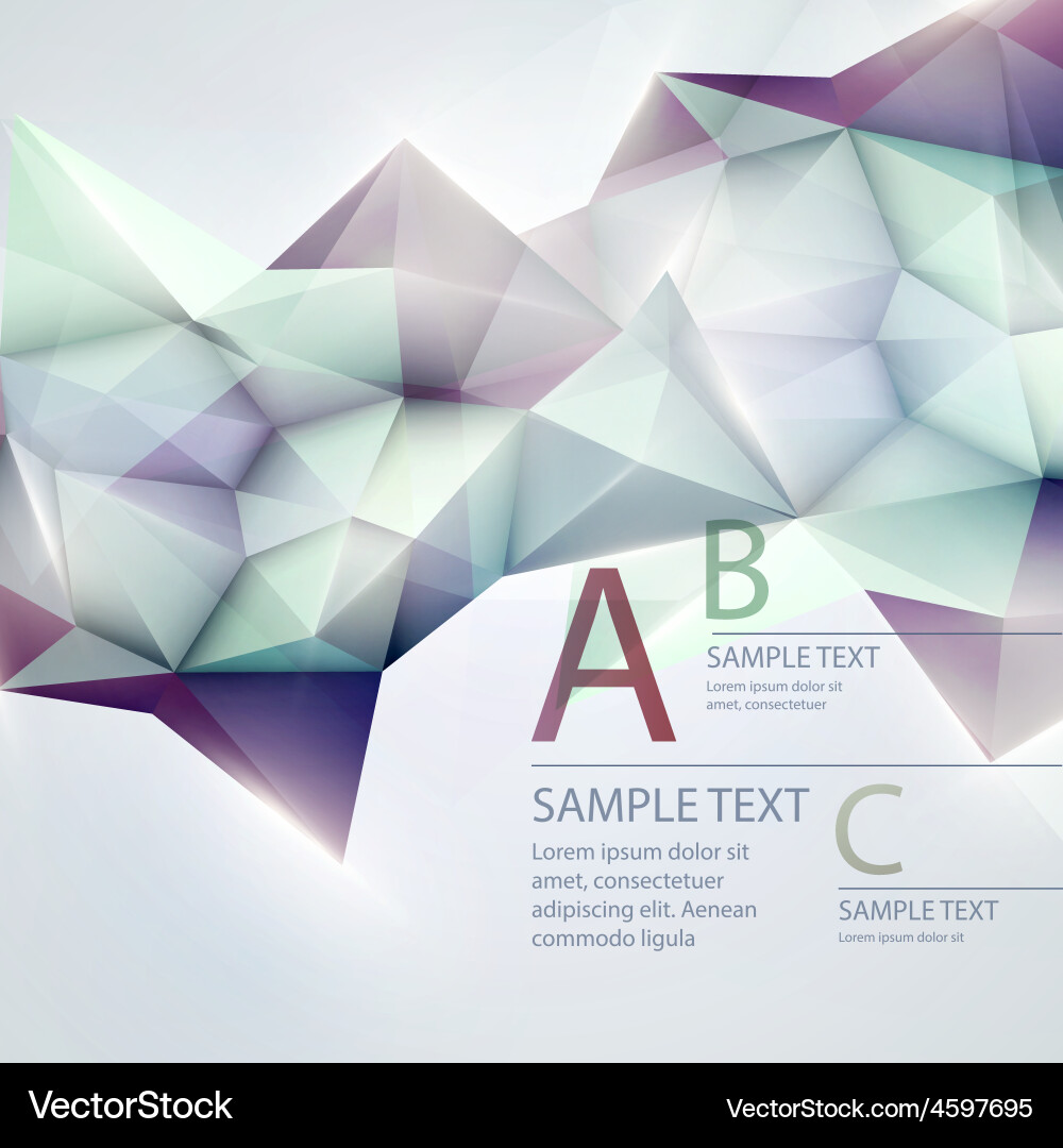 Low poly triangular background vector image