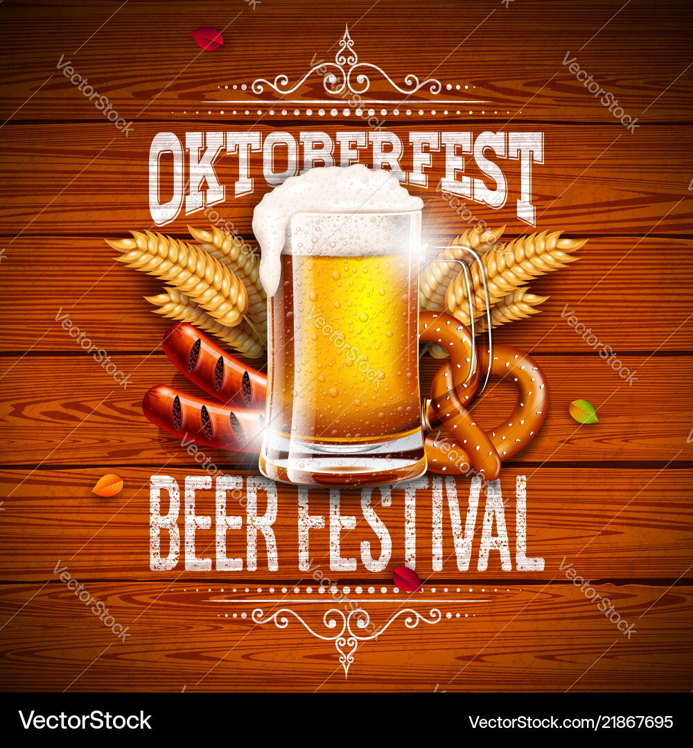 Oktoberfest banner with typography Oktoberfest banner with typography vector image