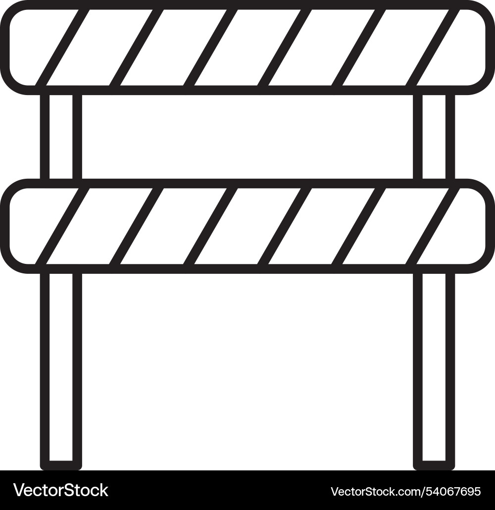 Road block line icon design vector image