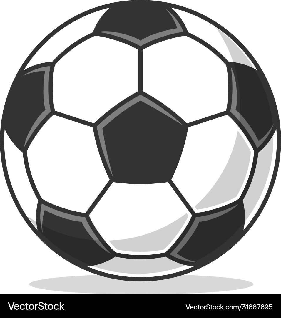Soccer ball icon flat Soccer ball icon flat vector image