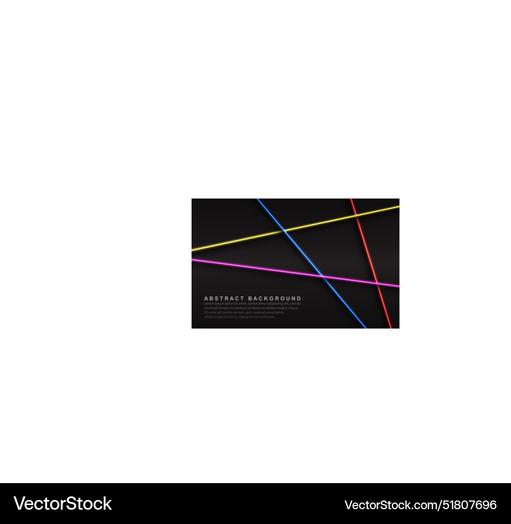 Abstract multi color neon lines moving effect vector image