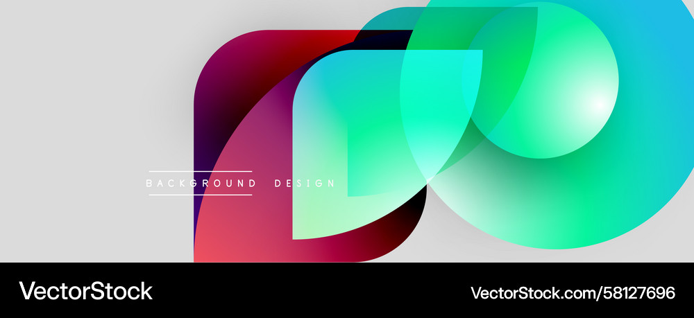 Abstract Overlapping Circles - Gradient Vector Image