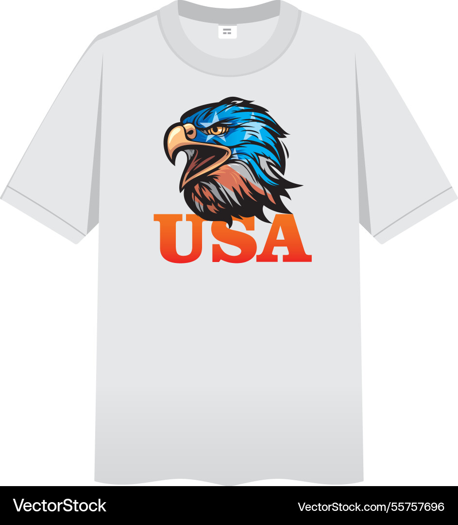 American Eagle T-Shirt Print Vector Image