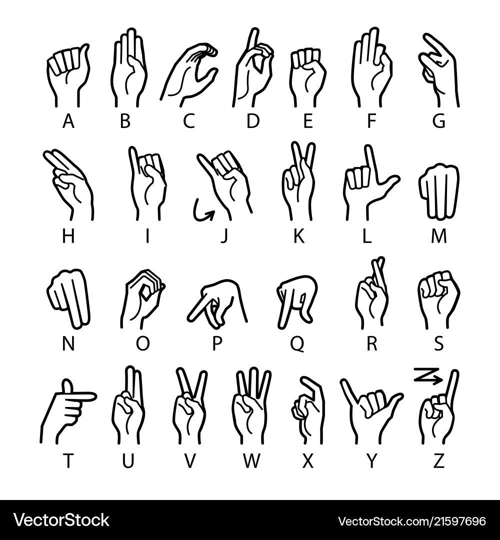 Asl Sign Language Alphabet American Sign Language Alphabet Flash Cards