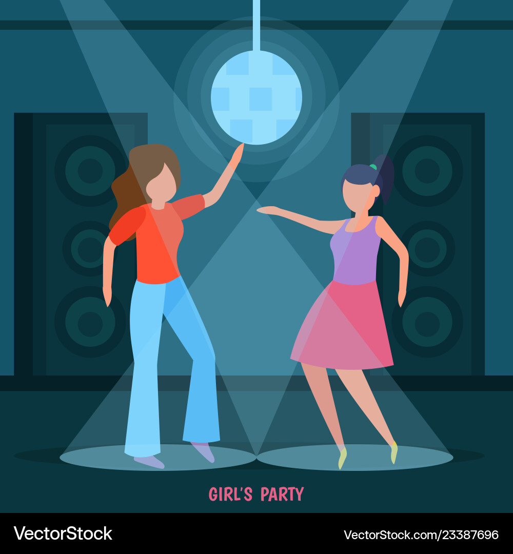 Girls friendship orthogonal composition Girls friendship orthogonal composition vector image