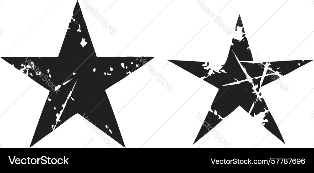 Grungy stars icons with distressed texture design Vector Image