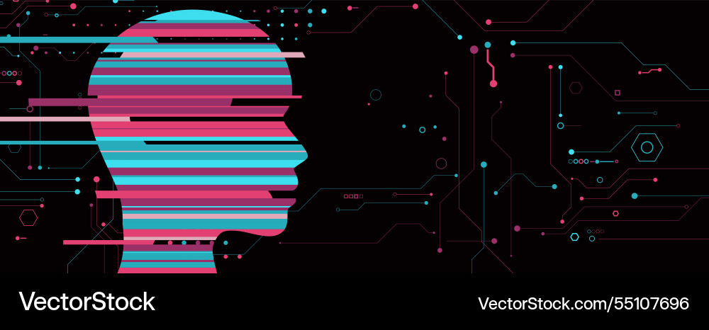 Machine learning and artificial intelligence Machine learning and artificial intelligence vector image