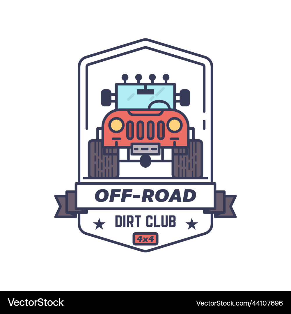 Off-road 4x4 club badge Off-road 4x4 club badge vector image