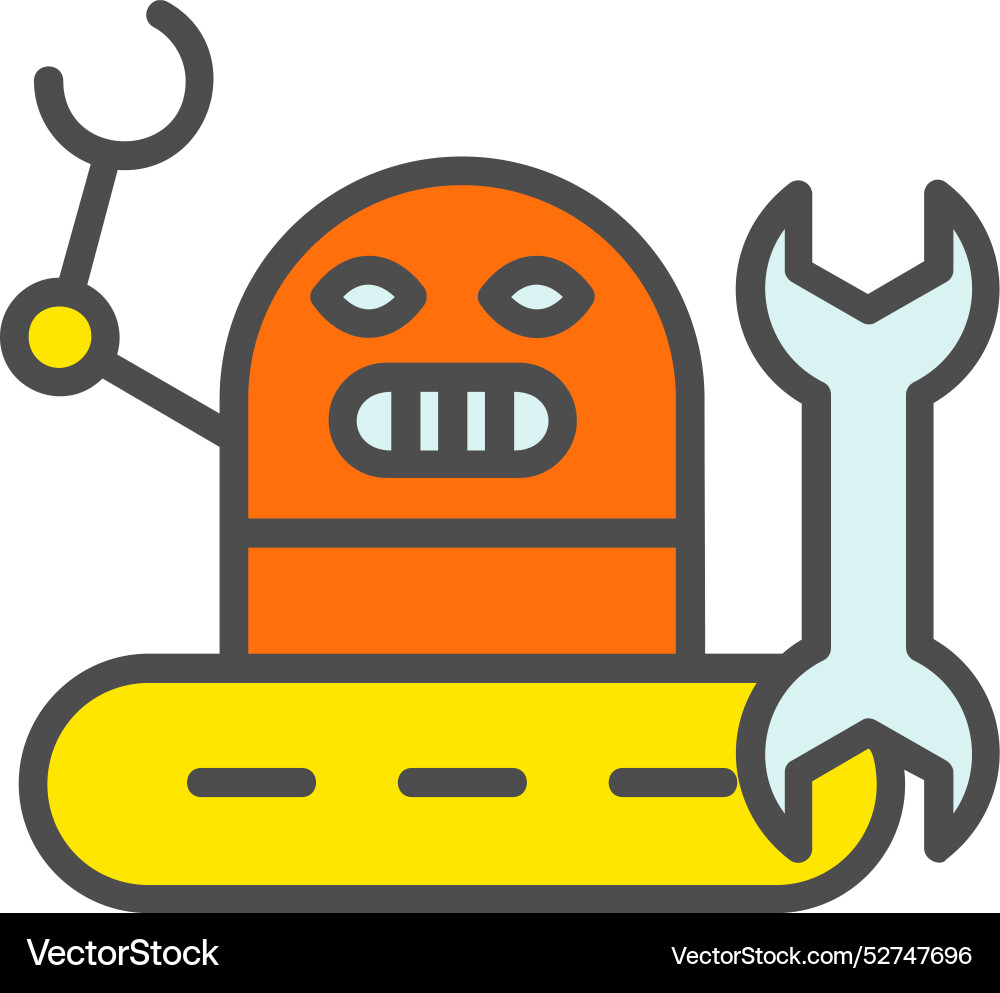 Robotics line filled icon design Vector Image