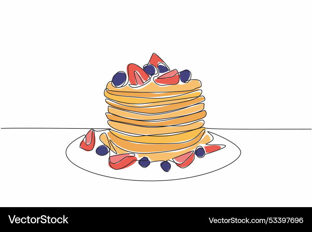 Single continuous line drawing serve Single continuous line drawing serve vector image