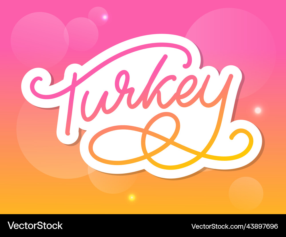 Türkei Briefing handschriftlicher Name des Landes Türkei Briefing handschriftlicher Name des Landes vektorbild