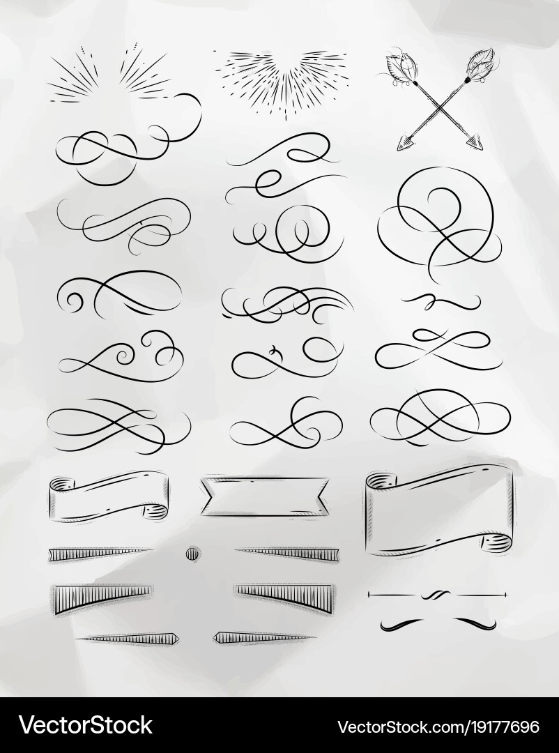 Vintage Calligraphic Elements vector image