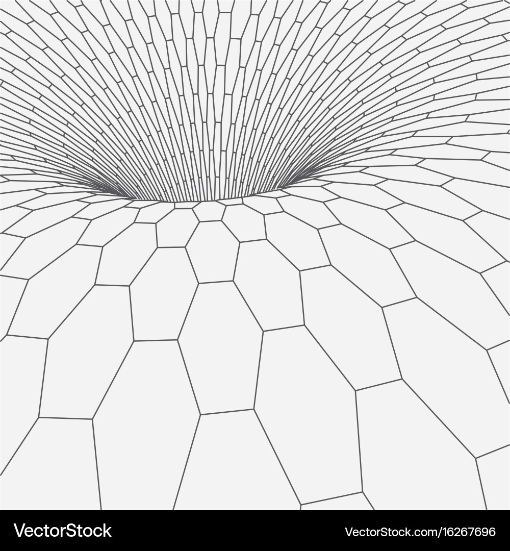 Wireframe torus with connected lines and dots Vector Image