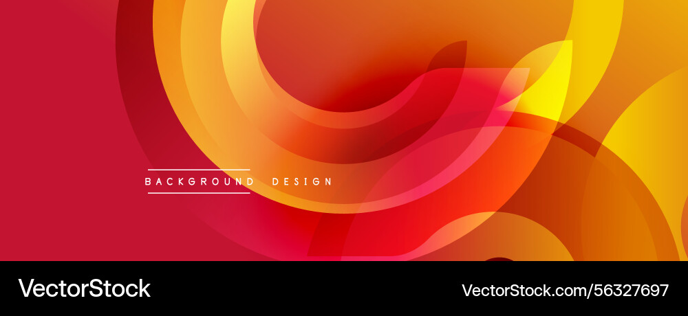Abstract design features overlapping orange Vector Image