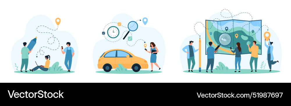 Gps navigation online tracking service by tiny Gps navigation online tracking service by tiny vector image
