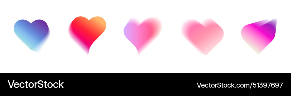 Heart shape with gradient colors and aura blur Heart shape with gradient colors and aura blur vector image