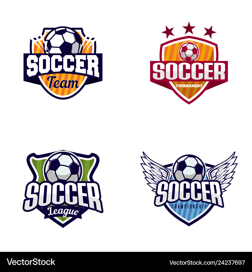 Soccer football logo badge Soccer football logo badge vector image