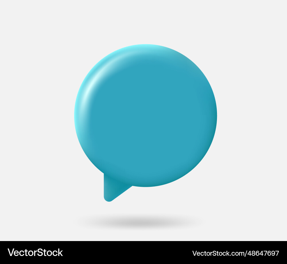 Speech cloud with copy space 3d isolated Speech cloud with copy space 3d isolated vector image